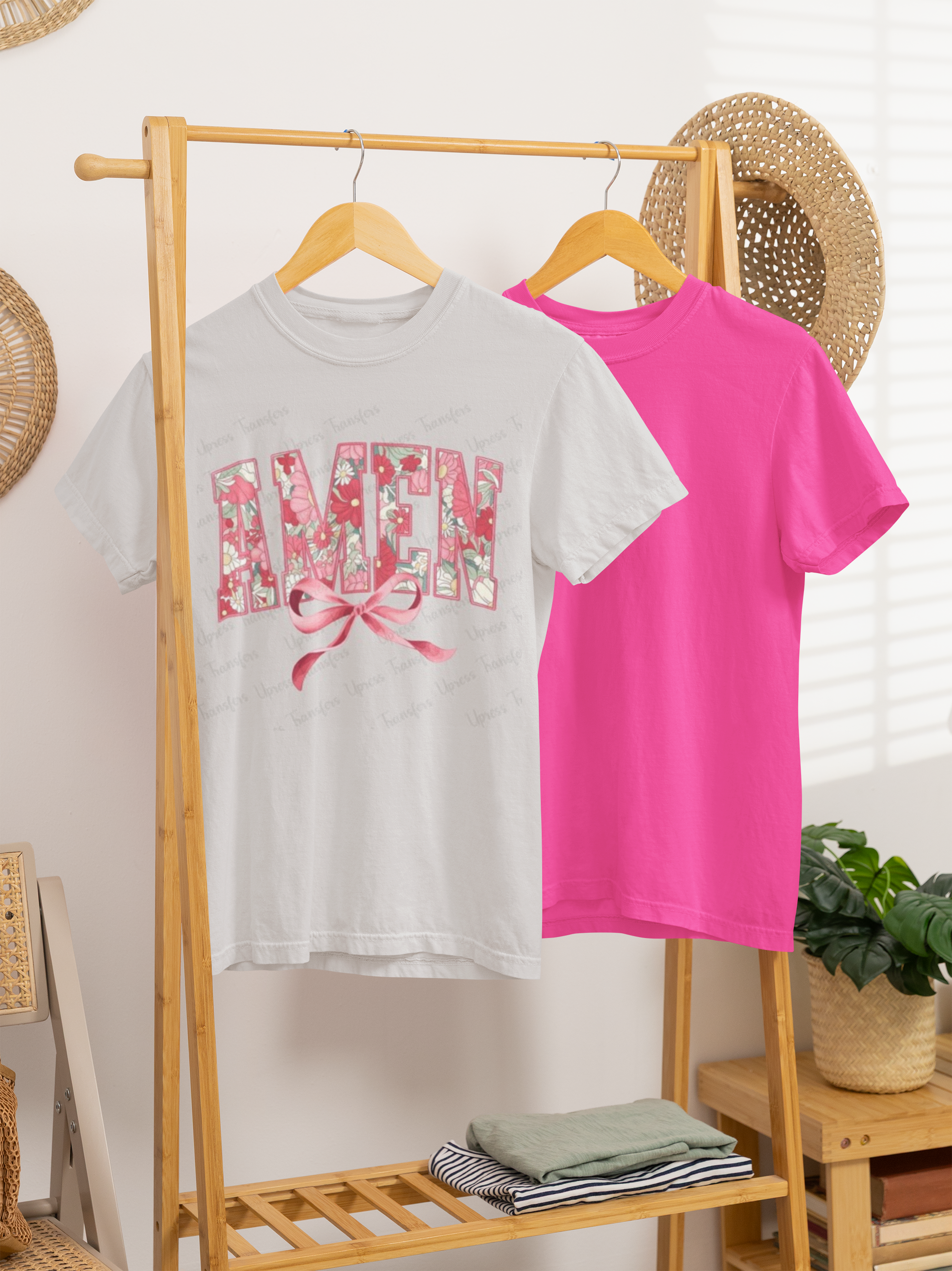 Floral "Amen" tee