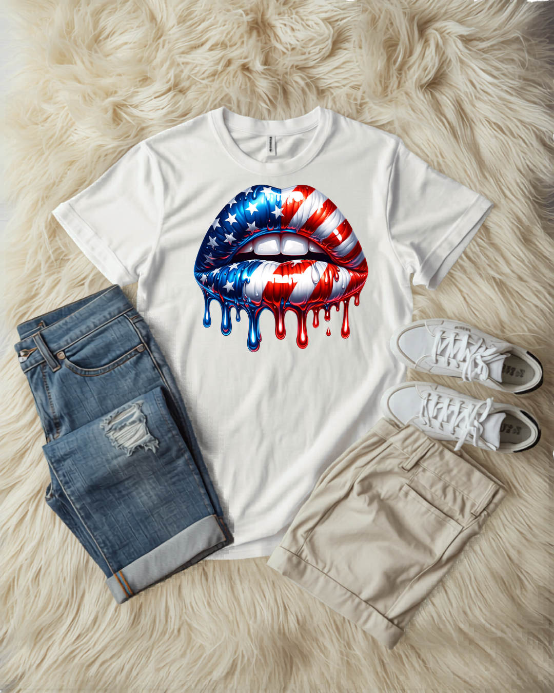 "America Lips" tee