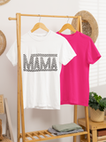 Black checkered "mama" tee