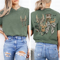 Womens deer hunting and camo bows tee