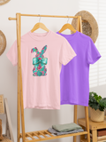 Turquoise floral bunny