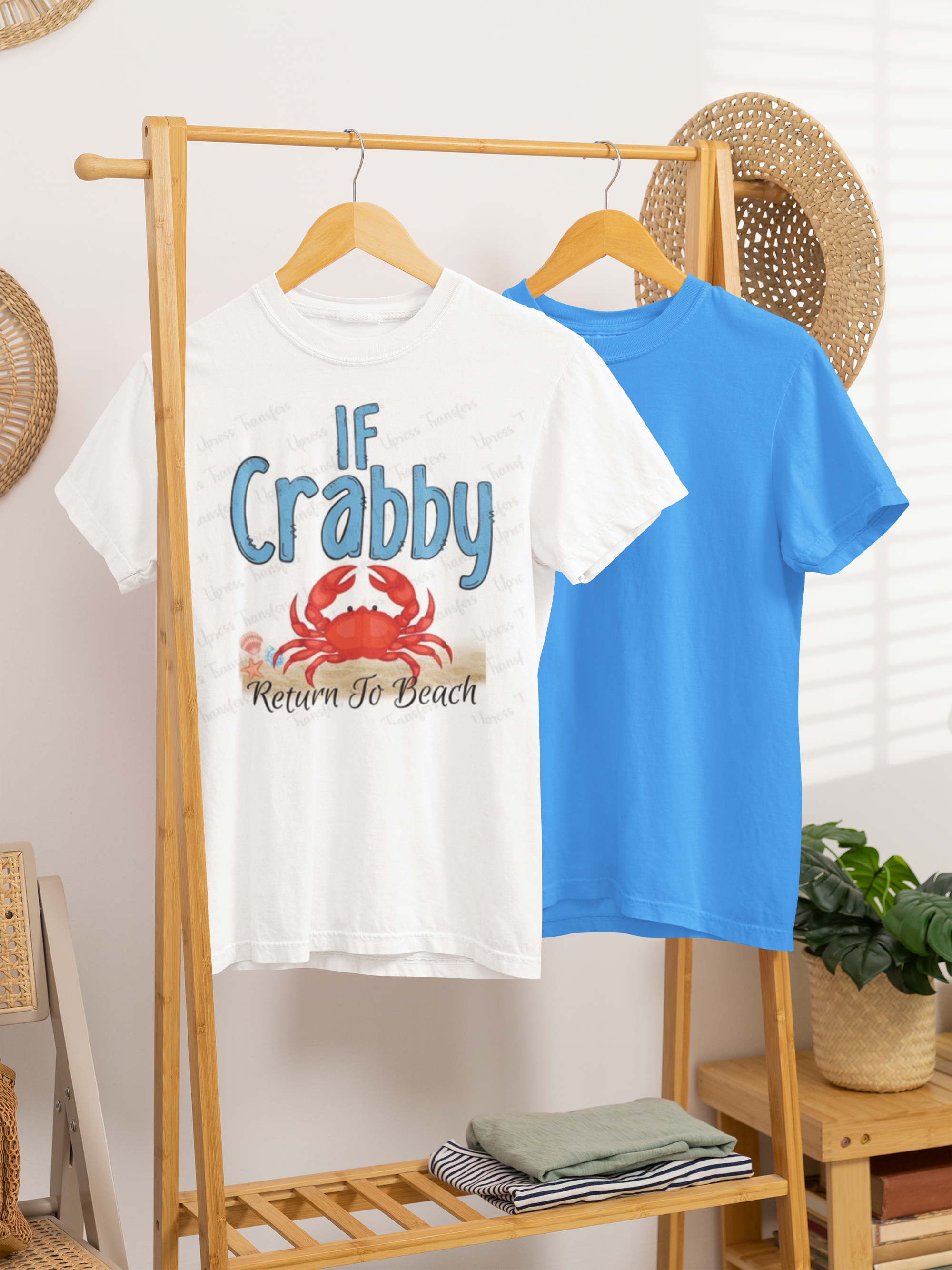 "If Crabby, Return to the Beach" tee