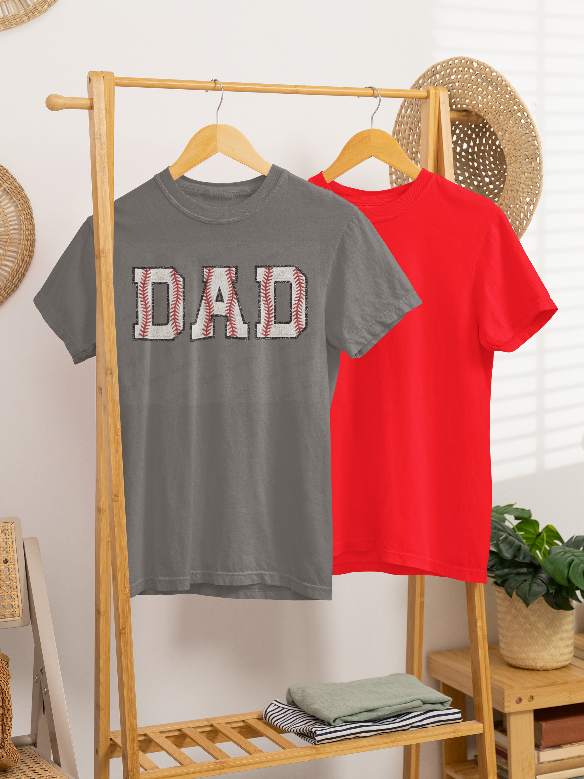 "DAD" baseball stitching tee