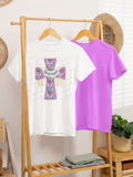 He is Risen floral cross tee