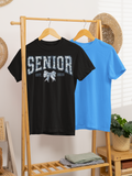 Blue floral "Senior" tee