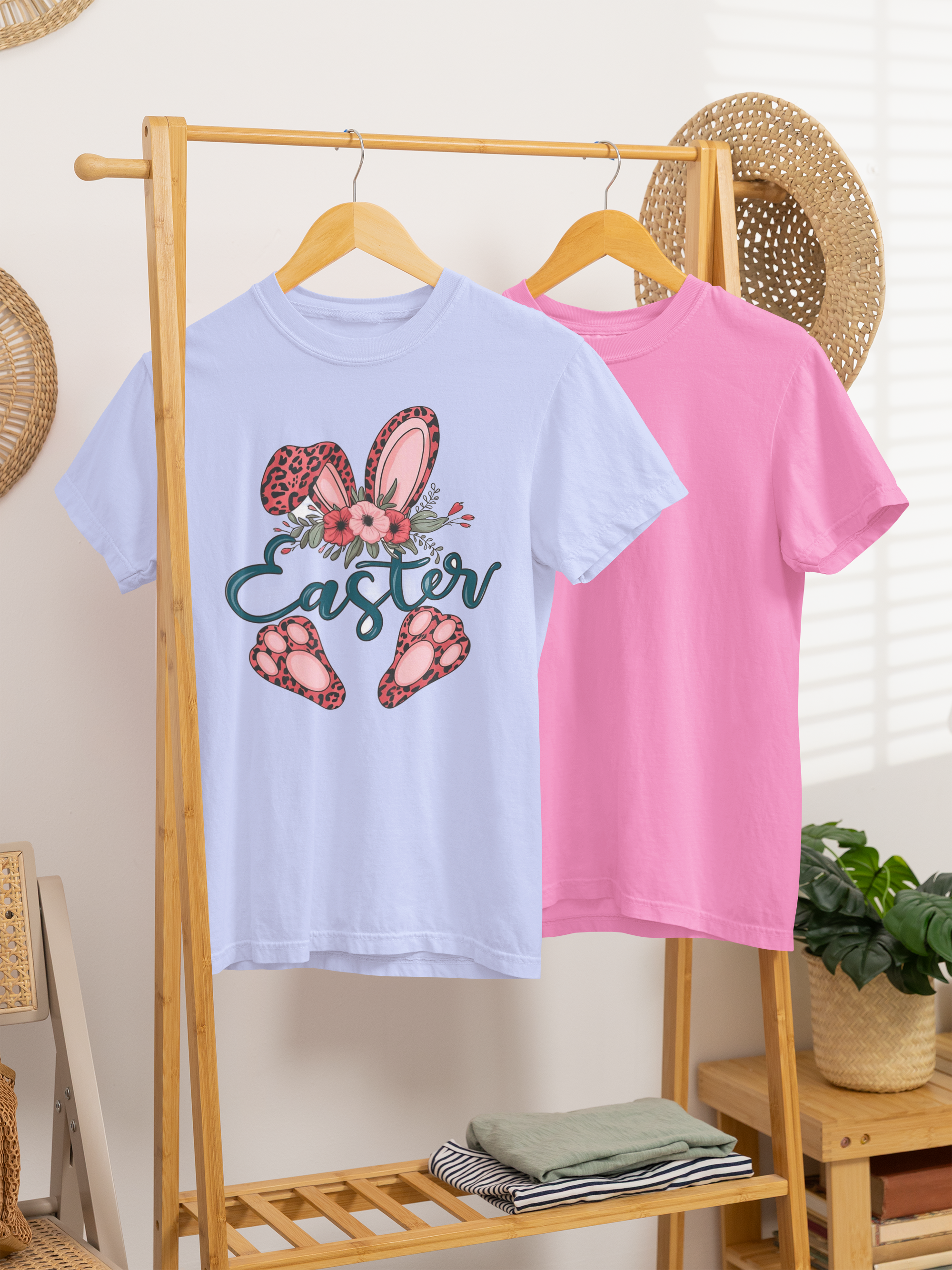 Leopard bunny "Easter" tee