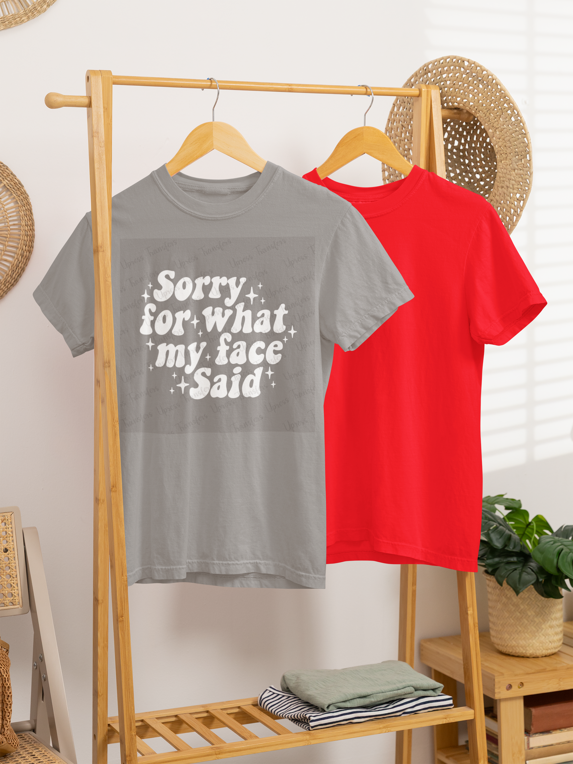 "Sorry for what my face said" tee