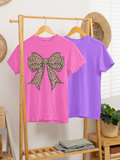 Leopard bow tee