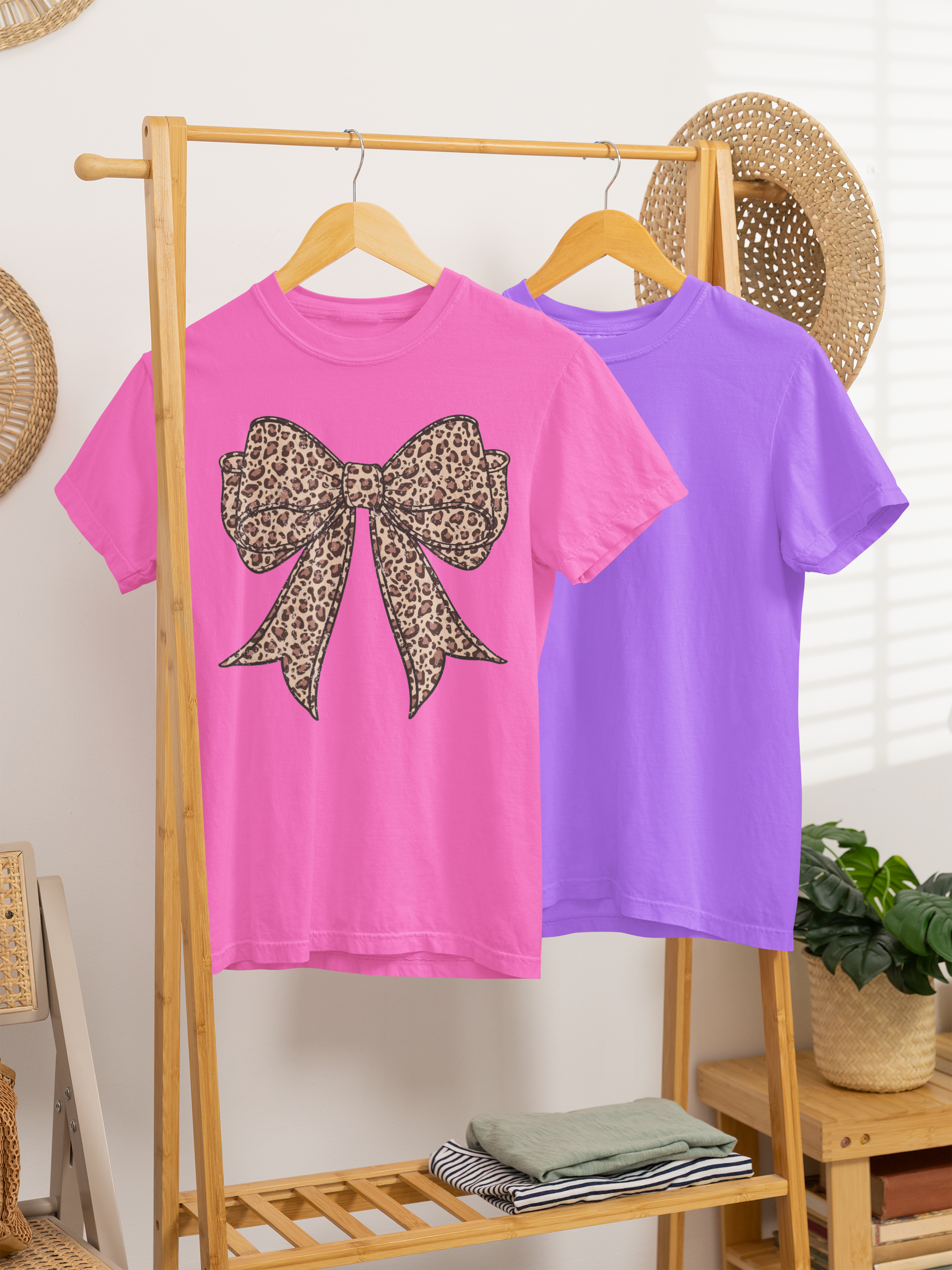 Leopard bow tee