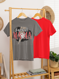 "Baseball Mama" leopard lightening bolt tee