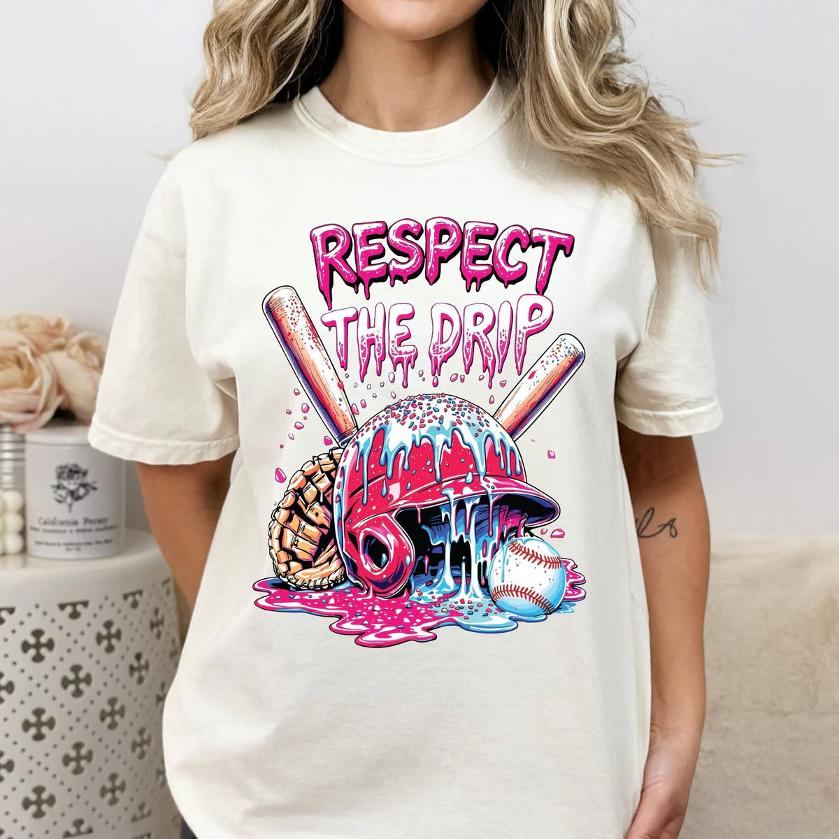 "Respect the Drip" baseball tee
