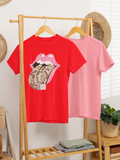 Leopard tongue kiss tee!!