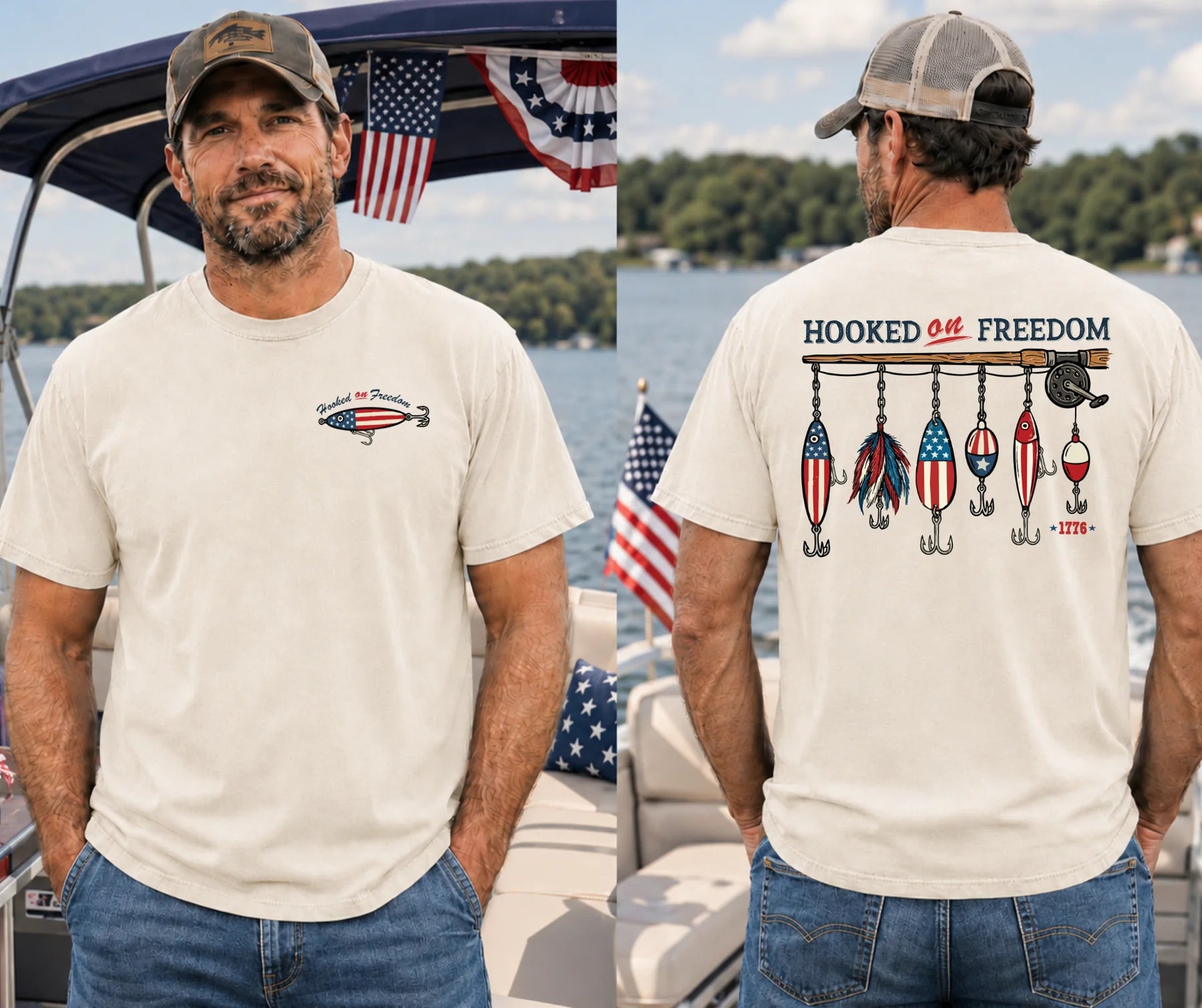 "Hooked on Freedom" tee
