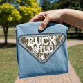 "Buck Wild" camo triangular emblem