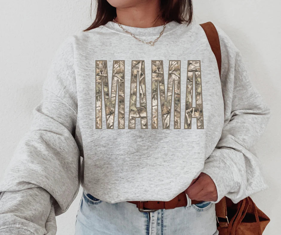 "Mama" snow camo tee
