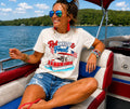 Pontoon "Red, White, and Feral" tee