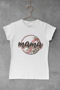 "Mama" leopard print baseball tee