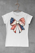 Red, White, and Blue baseball stitch bow