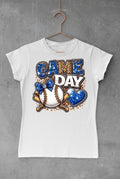 "Game Day" blue and leopard tee