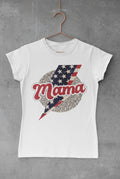 "Mama" lightening bolt with leopard print tee