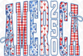 "America" - multi-pattern design tee