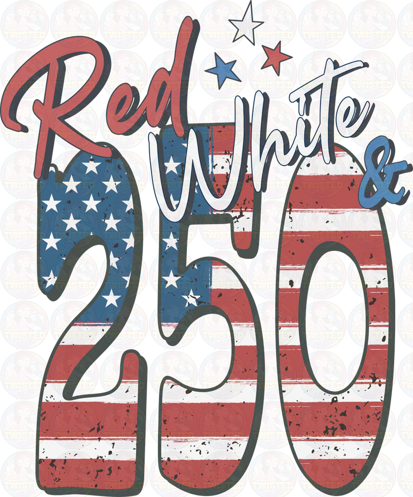 " Red, White, & 250" tee